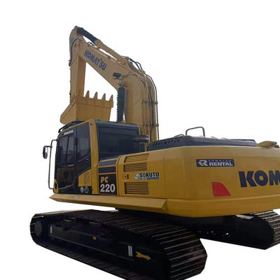 Excavatrice utilisée Komatsu PC220 22T avec cylindre hydraulique d'origine Basse durée de travail 0-2000
