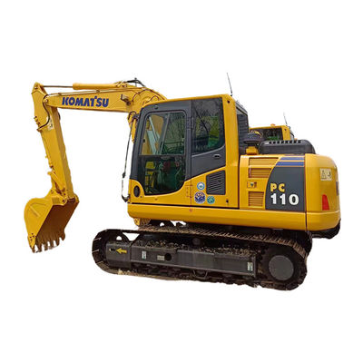 Excavateur de 11 tonnes Komatsu PC110-8 à faible consommation d'huile et à cylindre hydraulique d'origine