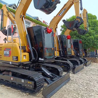 Excavateur Sany SY75C avec une capacité de seau de 0,32 M3 et d'excellentes performances de travail