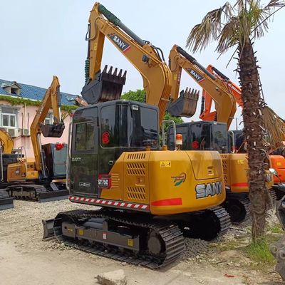 Excavateur Sany SY75C avec une capacité de seau de 0,32 M3 et d'excellentes performances de travail
