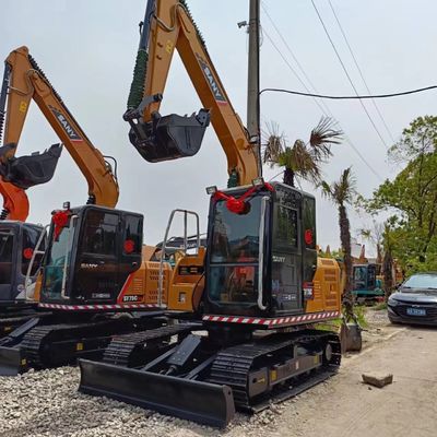 41.1 kW Excavateur Sany SY75C d'occasion cylindre hydraulique d'origine mini-excavateur d'occasion
