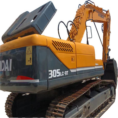 30500 KG Poids de la machine Hyundai305LC-9 Excavateur à rampe 215 kw Excavateur Hyundai d'occasion