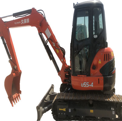 Mini excavateur d'occasion 5,5 tonnes Kubota U55 Excavateur d'occasion avec soupape hydraulique d'origine