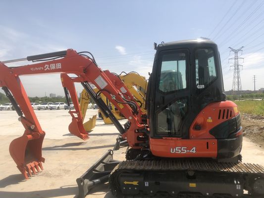 Mini excavateur d'occasion 5,5 tonnes Kubota U55 Excavateur d'occasion avec soupape hydraulique d'origine