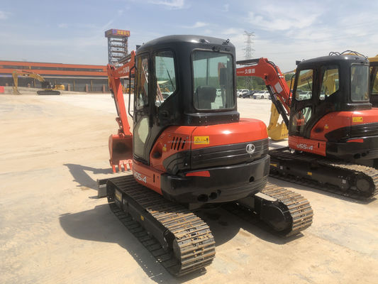 Excavatrice miniature japonaise KUBOTA KXU55 d'origine 5,5 tonnes utilisée avec moteur original et PLC