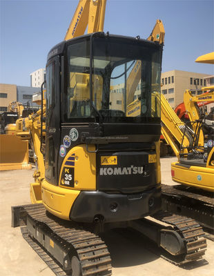 Cylindre hydraulique Komatsu PC35 Excavateur d'occasion 3670 KG Poids de la machine Excavateur à rampe