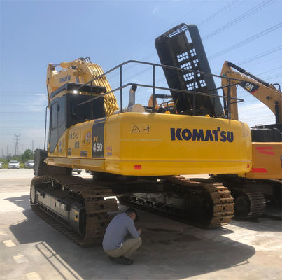45 tonnes KOMATSU PC450-7 Excavatrice utilisée grande machine avec une soupape hydraulique originale