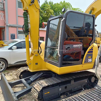 Excavatrice utilisée Komatsu PC56-7 avec 0 à 2000 heures de travail et soupape hydraulique d'origine