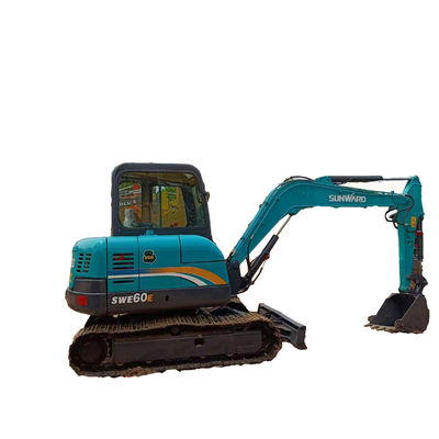 6T utilisé vers le soleil SWE60E Excavateur hydraulique Crawler Backhoe Mini-excavateur avec 0.5M3 Seau