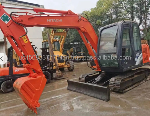 Excavateur Hitachi ZX60 d'occasion avec vanne hydraulique d'origine et poids de la machine 7000 KG