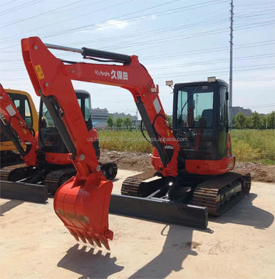 Excavatrice KUBOTA KXU55 utilisée avec cylindre hydraulique d'origine et moteur à composants de base