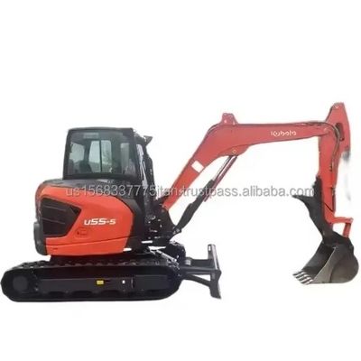 Livraison 5.5 TON Kubota U55 Excavateur Temps de travail réduit 0-2000 Mini Excavateur d'occasion