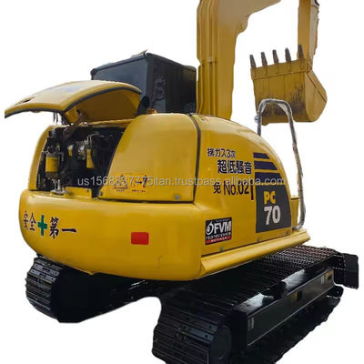 7 tonnes Komatsu PC70 Mini-excavatrice d'occasion avec cylindre hydraulique et soupape d'origine