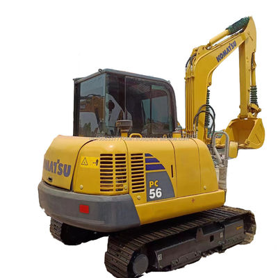 Utilisé Komatsu PC56-7 équipement de ramassage 5 tonnes Excavateur avec 0,22M3 capacité de seau
