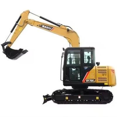 Excellente Sany SY75C Pro SY75 Excavator avec une capacité de seau de 0,32M3 et de faibles heures