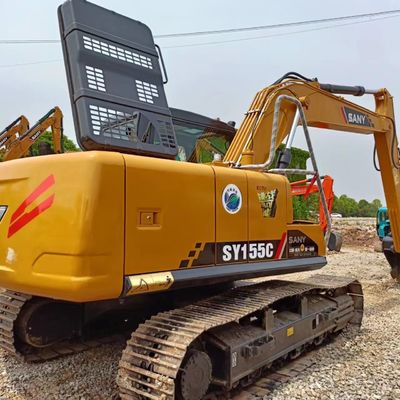 Excavateur SANY SY215C avec pompe hydraulique d'origine 15000 kg Poids de la machine prêt à être expédié