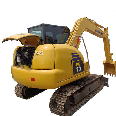Excavateur PC70 Komatsu d'occasion avec cylindre hydraulique d'origine et capacité de seau de 0,2 M3