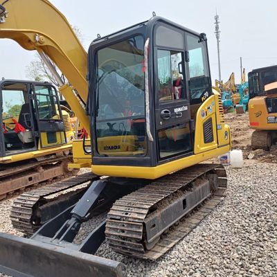 Excavateur PC70 Komatsu d'occasion avec cylindre hydraulique d'origine et capacité de seau de 0,2 M3