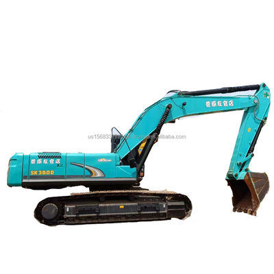Excavateur Kobelco SK350 d'occasion avec 197kw de puissance et 1M3 de capacité de seau sur le marché