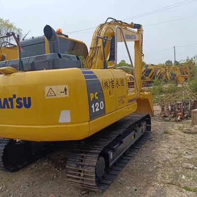 Excavateur PC120 Komatsu d'occasion avec vanne hydraulique d'origine et poids de fonctionnement de 13 tonnes
