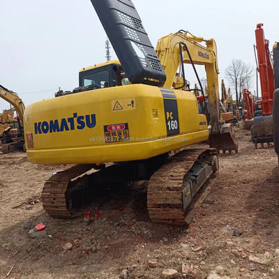 Excavatrice utilisée Komatsu PC160 16 tonnes Excavatrice hydraulique à chenille Ventilateur hydraulique original