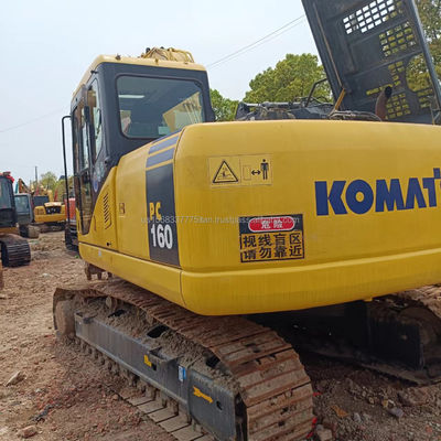 Excavatrice utilisée Komatsu PC160 16 tonnes Excavatrice hydraulique à chenille Ventilateur hydraulique original