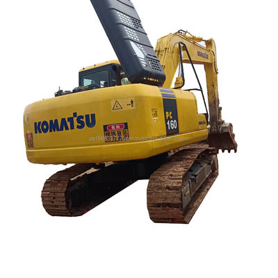Excavatrice hydraulique utilisée Komatsu PC160 Excavatrice à rampe de 16 tonnes avec 0-2000 heures de travail
