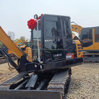 Excavateur Sany SY60C d'occasion avec poids de fonctionnement de 6 tonnes et système hydraulique d'origine