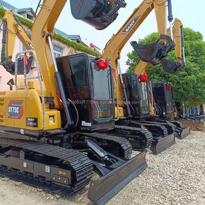 Excavateur Sany Sy 75c Machine d'occasion Poids de fonctionnement 9 tonnes Poids de la machine 7500 KG