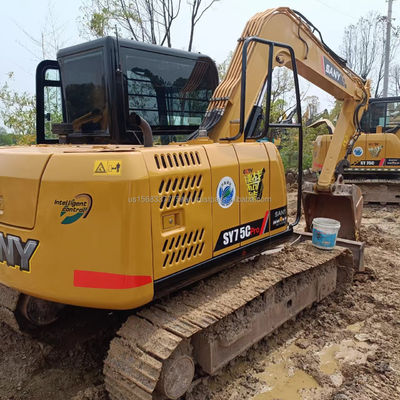 Excavateur Sany Sy 75cpro d'occasion avec soupape hydraulique d'origine et 0-2000 heures de travail
