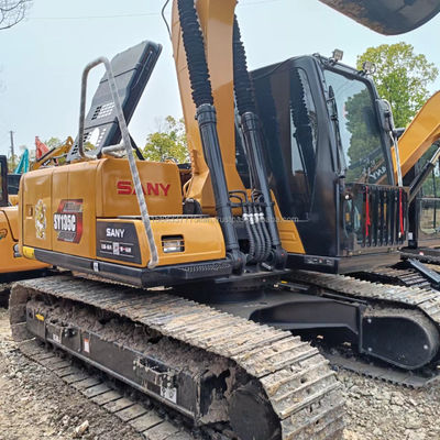 Excavateur Sany SY135C d'occasion avec une capacité de seau de 0,6 M3 et une soupape hydraulique d'origine