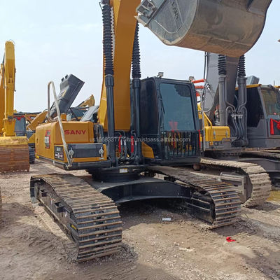 Excavateur Sany SY215C d'occasion avec une capacité de seau de 1,2 M3 et une soupape hydraulique originale