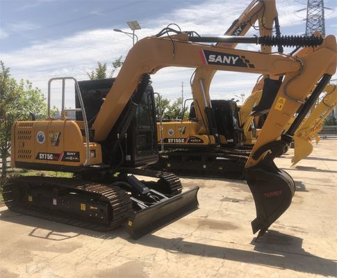 41.1 kw Moteur SANY SY75C Pro Excavator Excellente performance de travail garantie