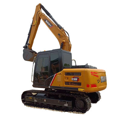 Excavateur hydraulique de taille moyenne Sany SY135C d'occasion avec pompe hydraulique d'origine en 2016