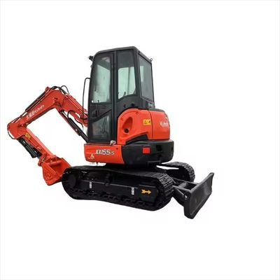 Excavateur Kubota KX165 d'occasion avec 5,5 tonnes de poids de fonctionnement et soupape hydraulique d'origine