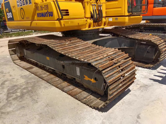 Excavateur Komatsu PC200 de 20 tonnes Japon Excavateur hydraulique à rampe d'occasion avec consommation