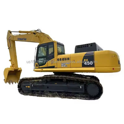 Excavateur PC450 Komatsu d'occasion avec un temps de travail réduit et un cylindre hydraulique d'origine