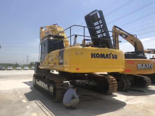 Excavateur Komatsu PC450 d'origine utilisée Excavateur hydraulique à rampe japonaise de 45 tonnes