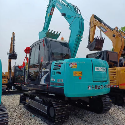 Excavateur hydraulique à rampe à rouleaux KOBELCO SK75-8 d'occasion 2016 avec soupape hydraulique d'origine