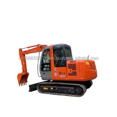Mini Hitachi ZX60 Excavator 6 tonnes fabriqué au Japon avec pompe hydraulique d'origine de 2016