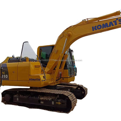 Komatsu PC110-8 Excavateur hydraulique à rampe de 11 tonnes Utilisé au Japon avec 0-2000 heures de travail