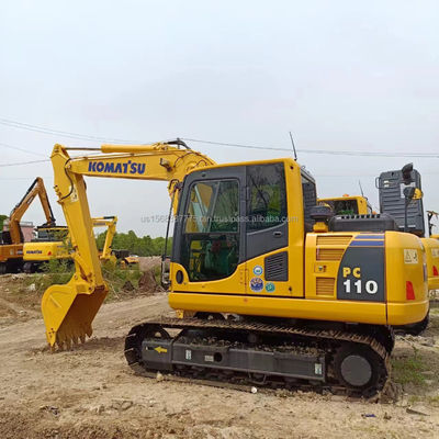11 tonnes d'excavatrice hydraulique utilisée Komatsu PC110 avec une capacité de seau de 0,48 M3