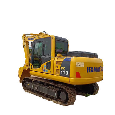 11000 KG Utilisé Komatsu PC110-8 Excavateur hydraulique à rampe avec pompe hydraulique d'origine